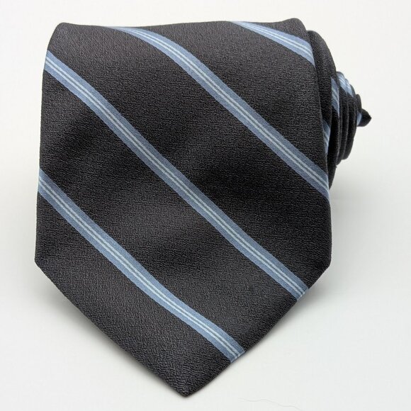 Ted Baker London Other - Ted Baker London 100% Silk Black / Blue Striped Tie USA made